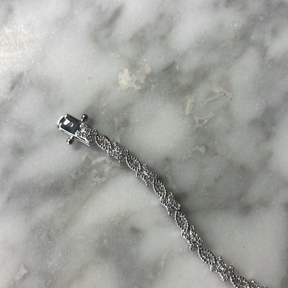 Moissanite 925 sterling silver bracelet 7” - Picture 9 of 10